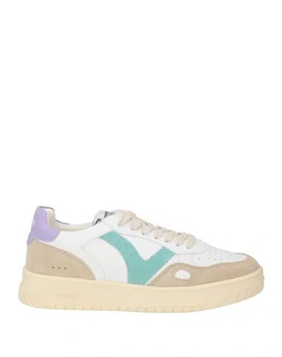 Victoria Woman Sneakers White Size 6 Leather, Synthetic Fibers