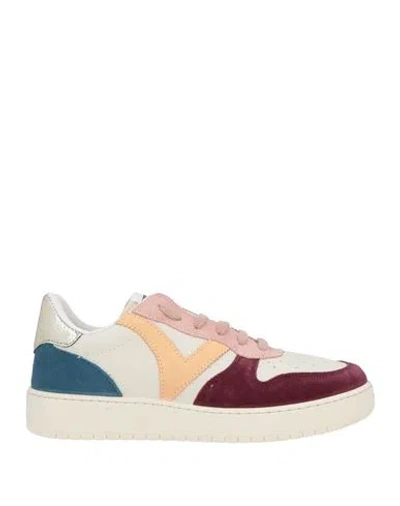 Victoria Woman Sneakers White Size 8 Leather, Synthetic Fibers