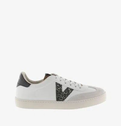 Victoria Women's Berlin Glitter Shoes In White/black