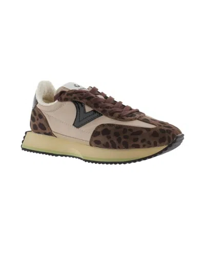 Victoria Women's Lia Leopard Sneakers In Chocolate In Brown