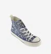 VICTORIA WOMEN'S TRIBU BRILLO BANDANA MARINO CANVAS SNEAKERS IN BLUE