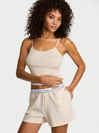 Victoria's Secret 100% Cotton Cami & Short Set In Multi