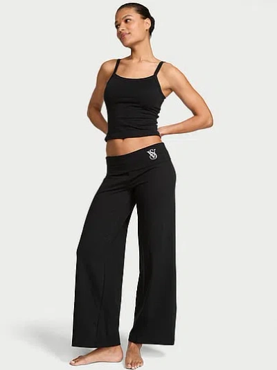 Victoria's Secret 100% Cotton Tank & Pants Set In Black