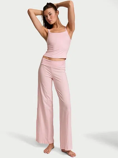 Victoria's Secret 100% Cotton Tank & Pants Set In Pink