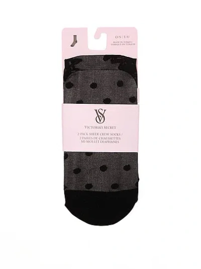 Victoria's Secret 2-pack Sheer Crew Socks In Animal Print