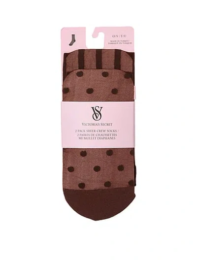 Victoria's Secret 2-pack Sheer Crew Socks In Animal Print