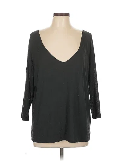 Pre-owned Victoria's Secret 3/4 Sleeve T-shirt In Black