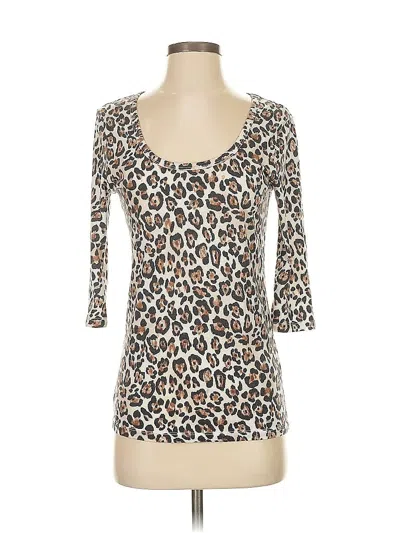 Pre-owned Victoria's Secret 3/4 Sleeve T-shirt In Brown