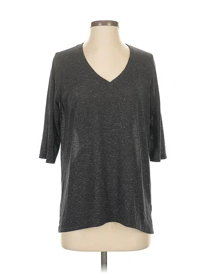 Pre-owned Victoria's Secret 3/4 Sleeve T-shirt In Gray