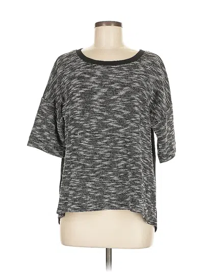 Pre-owned Victoria's Secret 3/4 Sleeve Top Black Boatneck Tops