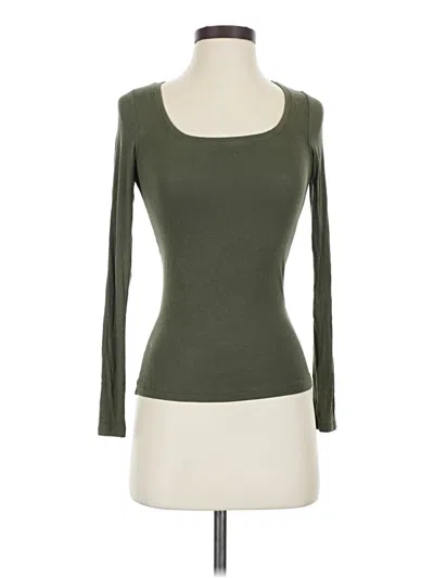 Pre-owned Victoria's Secret 3/4 Sleeve T-shirt In Green