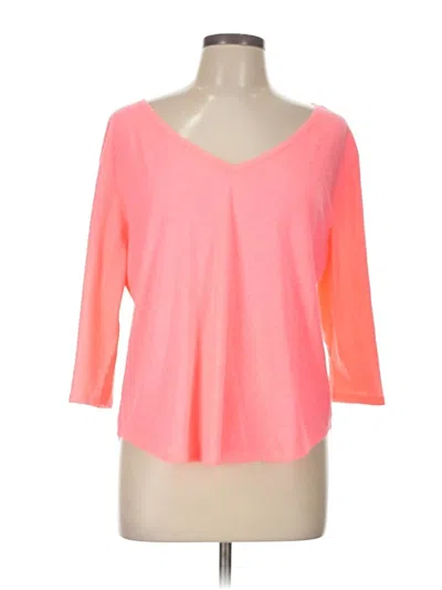 Pre-owned Victoria's Secret 3/4 Sleeve T-shirt In Orange