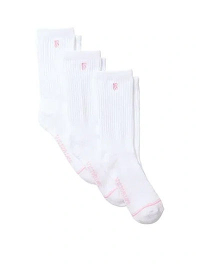 Victoria's Secret 3-pack Crew Socks In White