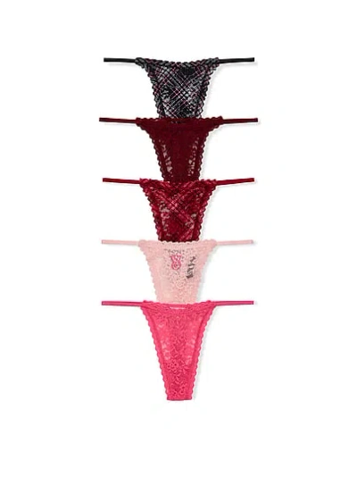 Victoria's Secret 5-pack Lacie String Thong Panties In Multi