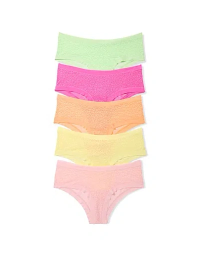 Victoria's Secret 5-pack No-show Leopard Lace Cheeky Panties In Multi
