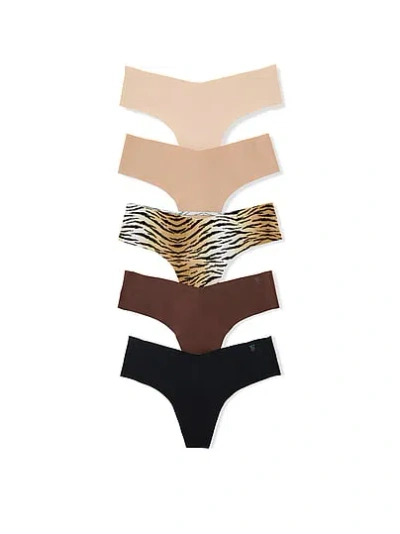 Victoria's Secret 5-pack No-show Thong Panties In Animal Print