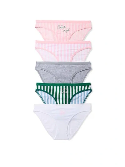 Victoria's Secret 5-pack Stretch Cotton Bikini Panties In Multi