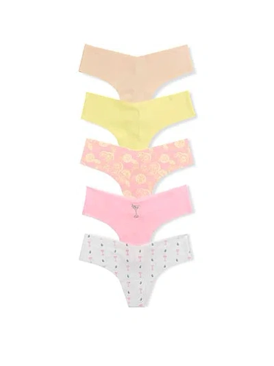 Victoria's Secret 5-pack No-show Thong Panties In Multi