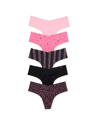 Victoria's Secret 5-pack No-show Thong Panties In Print