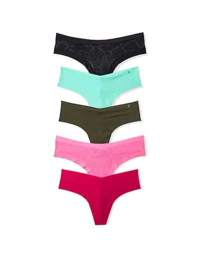 Victoria's Secret 5-pack No-show Thong Panties In Multi