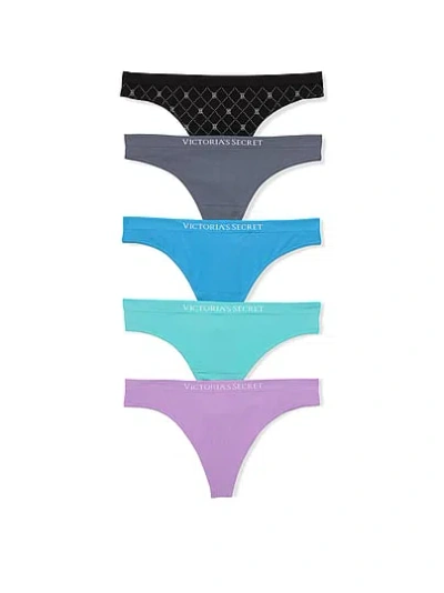 Victoria's Secret 5-pack Seamless Thong Panties In Multi