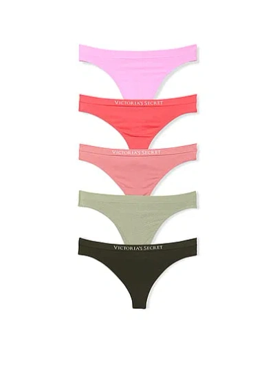 Victoria's Secret 5-pack Seamless Thong Panties In Multi
