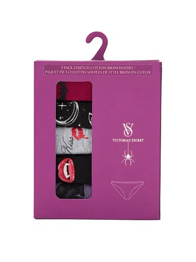 Victoria's Secret 5-pack Stretch Cotton Halloween Bikini Panties In Multi