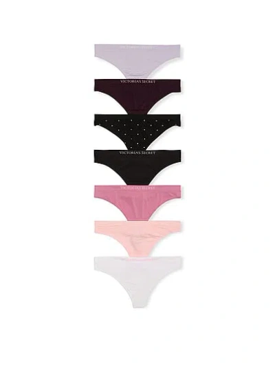 Victoria's Secret 7-pack Seamless Thong Panties In Multi