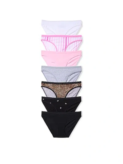 Victoria's Secret 7-pack Stretch Cotton Bikini Panties In Multi