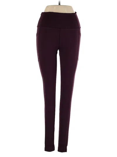 Pre-owned Victoria's Secret Active Pants In Burgundy