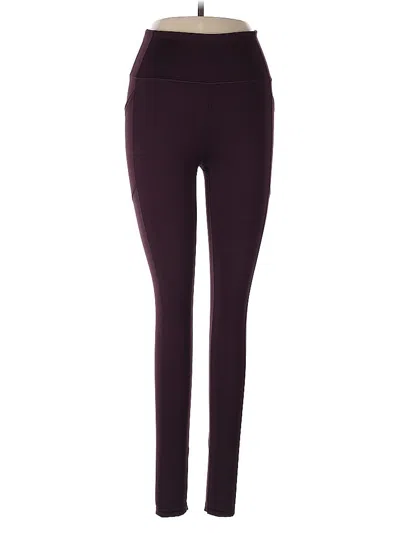 Pre-owned Victoria's Secret Active Pants In Burgundy
