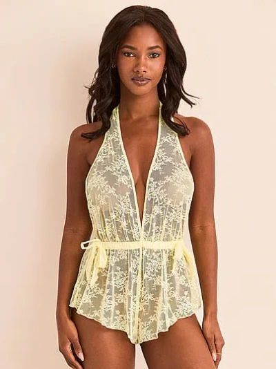 Victoria's Secret Adore Me Danie Romper In Yellow