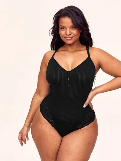Victoria's Secret Adore Me Emilia Bodysuit In Black