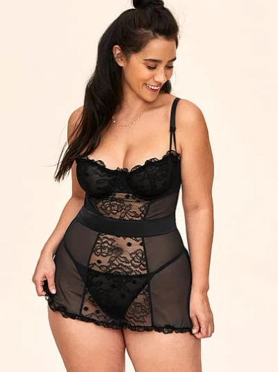 Victoria's Secret Adore Me Etty Babydoll In Black