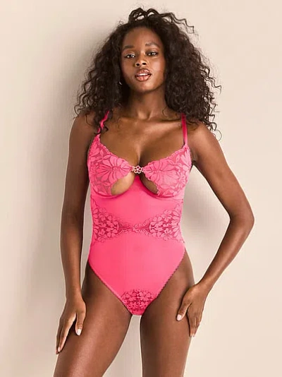 Victoria's Secret Adore Me Lillus Bodysuit In Pink