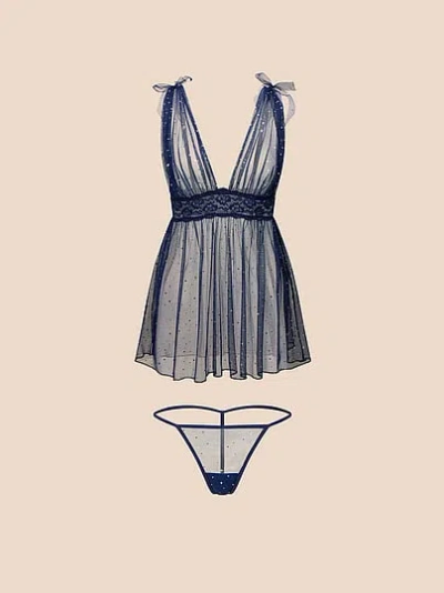 Victoria's Secret Adore Me Novah Babydoll In Blue