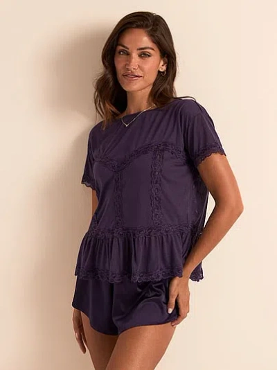 Victoria's Secret Adore Me Patrice Sleep Set In Purple