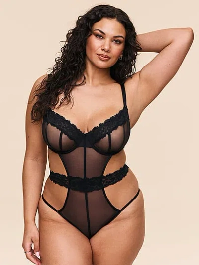 Victoria's Secret Adore Me Sawyer Bodysuit In Black