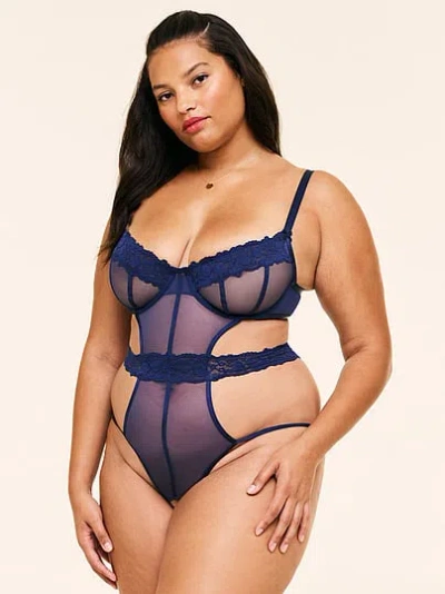 Victoria's Secret Adore Me Sawyer Bodysuit In Blue