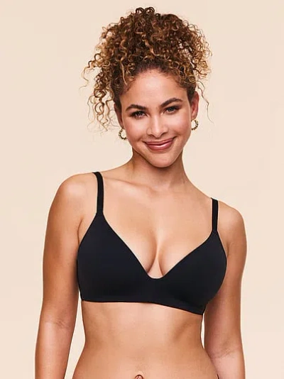 Victoria's Secret Adore Me Valory Lightly Lined Plunge Bra In Black