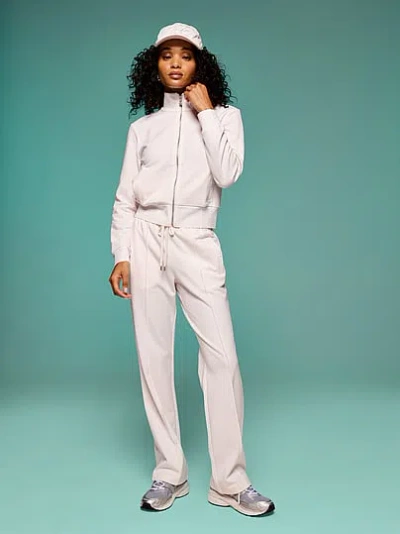 Victoria's Secret Angel Essentials Bridal Pique Knit Flare Track Pant In White