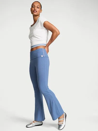 Victoria's Secret Angel Essentials Cotton Foldover Flare Legging In White