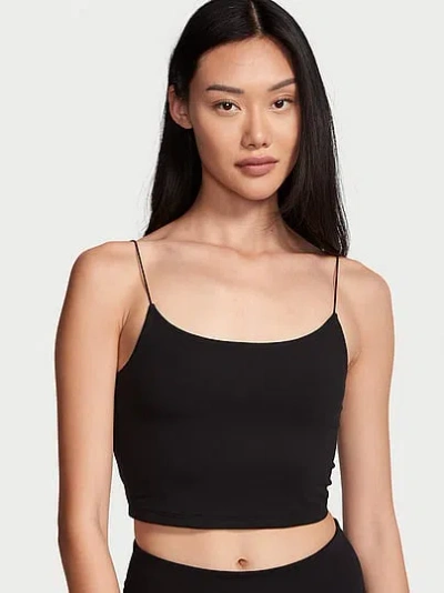 Victoria's Secret Angel Essentials Cotton Tank Top In Black