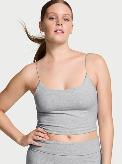 Victoria's Secret Angel Essentials Cotton Tank Top In Gray