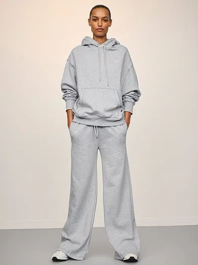 Victoria's Secret Angel Essentials Effortless Fleece Wide-leg Sweatpant In Gray