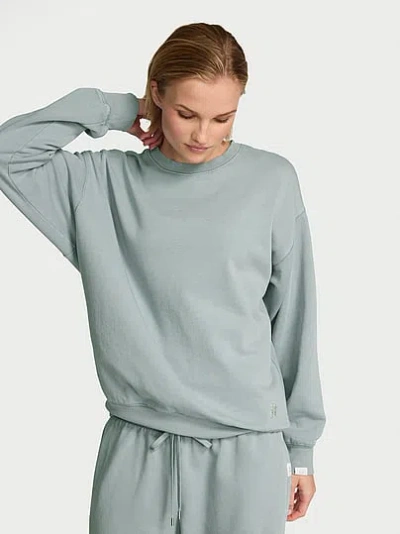 Victoria's Secret Angel Essentials Iconic Fleece Crewneck Sweatshirt In Grey