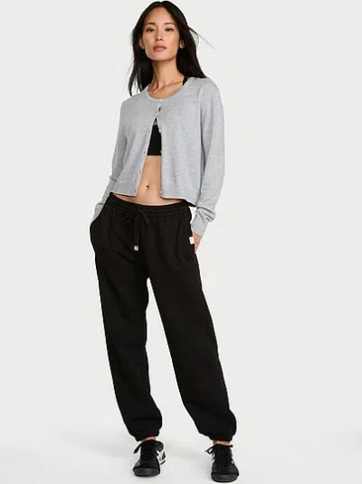 Victoria's Secret Angel Essentials Iconic Fleece Relaxed Jogger Sweatpant In Black