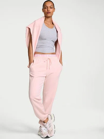 Victoria's Secret Angel Essentials Iconic Fleece Relaxed Jogger Sweatpant In Pink