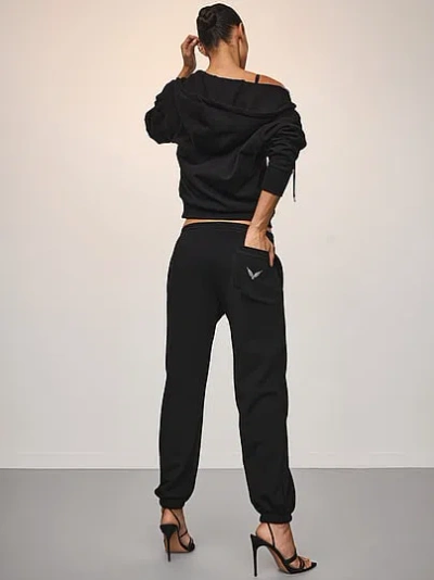 Victoria's Secret Angel Essentials Off-duty Fleece Jogger Sweatpant In Black