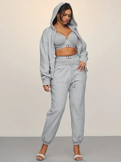 Victoria's Secret Angel Essentials Off-duty Fleece Jogger Sweatpant In Gray